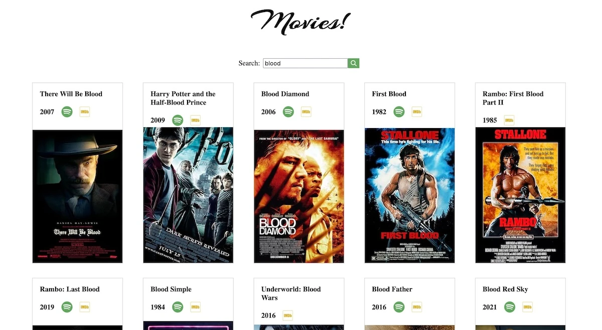 Movies - React and API project